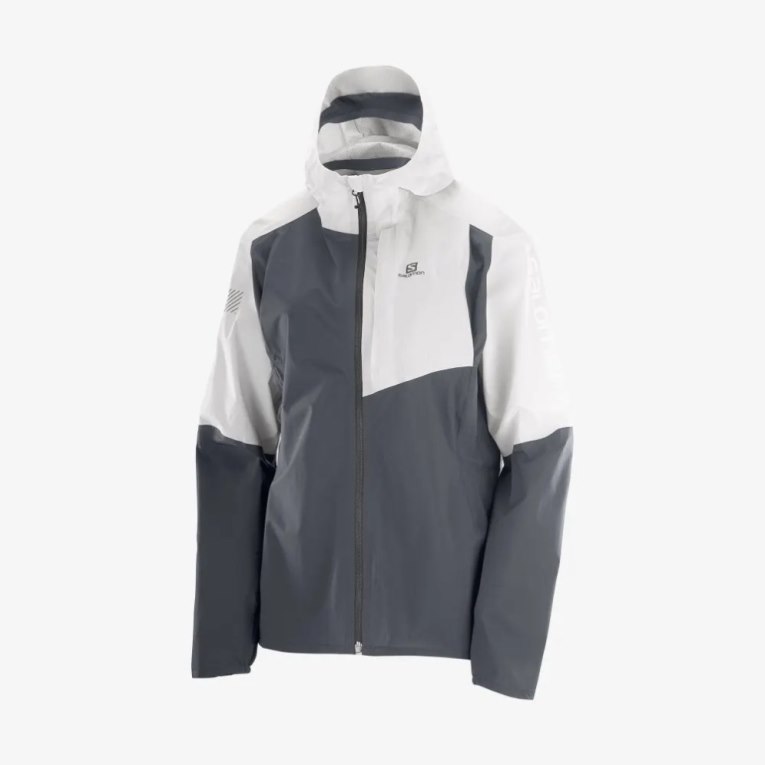 Black / White Salomon Bonatti Trail Women's Shell Jackets | IE LV8564